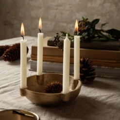 Ferm LIVING Bowl Adventskandelaar Messing -Mooi Huis Verkoop 45288 02 03 fa30acf96b