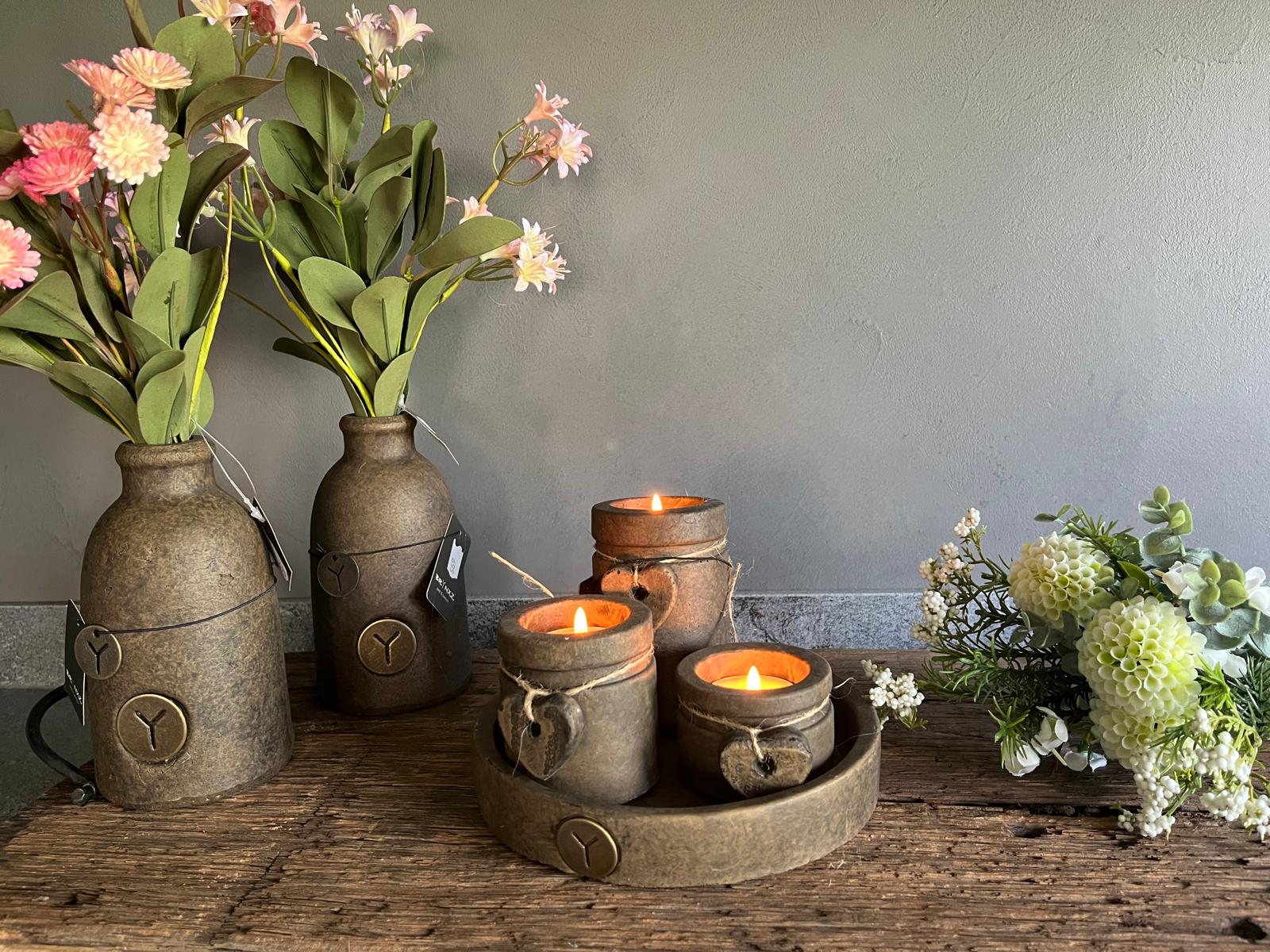 Mooi Huis Verkoop -Mooi Huis Verkoop Brynxz Plate Met 3 Waxinelichthouders Met Hartjes1